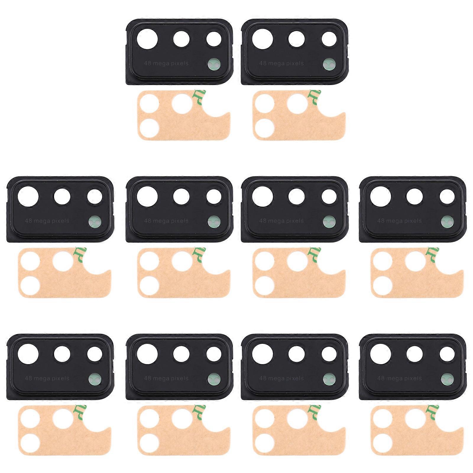 For Samsung Galaxy A41 10pcs Camera Lens Cover (Black)