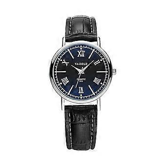 Yazole 313 Dames Horloge Zwart Dienblad Zwarte Band
