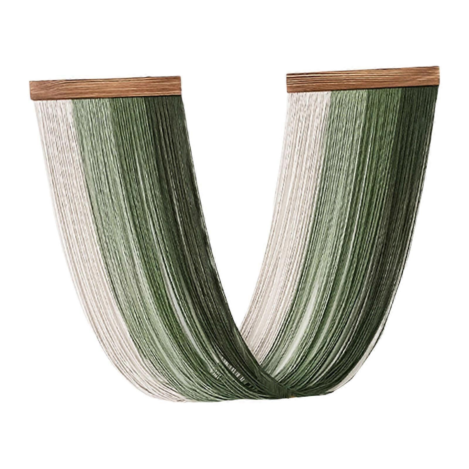 Macrame Wall Hanging Creative Boho Tapestry for Dining Table Nursery Bedroom Green