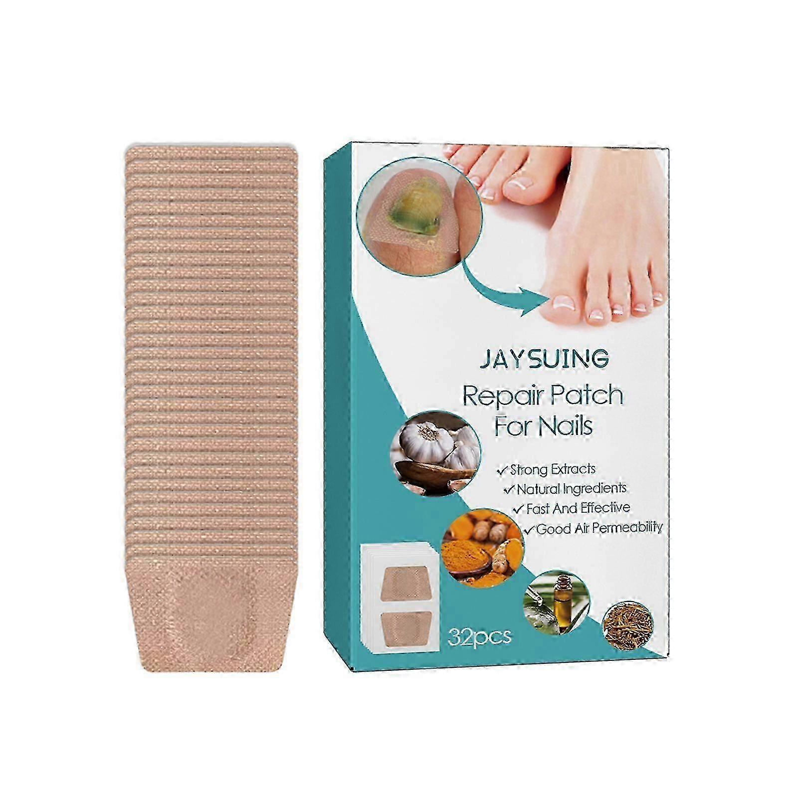 Jaysuing Tırnak Onarım Yama El Ve Ayak Tırnak Bakımı Yumuşak Tırnak Kakma Kalınlaşmış Parlak Tırnak Gri Tırnak Sticker - 32 Adet