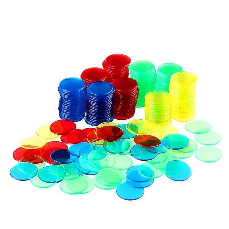 500 Plastic Game Counters & Token Chips for Card Games & Children