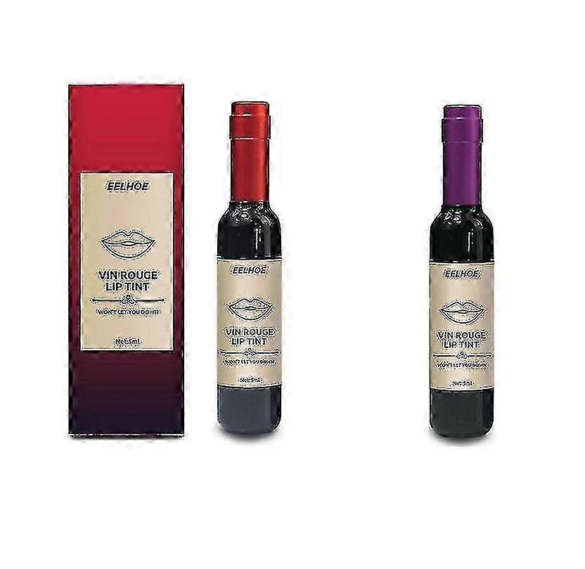 زجاجة النبيذ الأحمر الشفاه الصقيل صبغ الشفاه السائلة ملمع الشفاه ترطيب لا يتلاشى زجاجة النبيذ الأحمر أحمر الشفاه ماكياج Velv