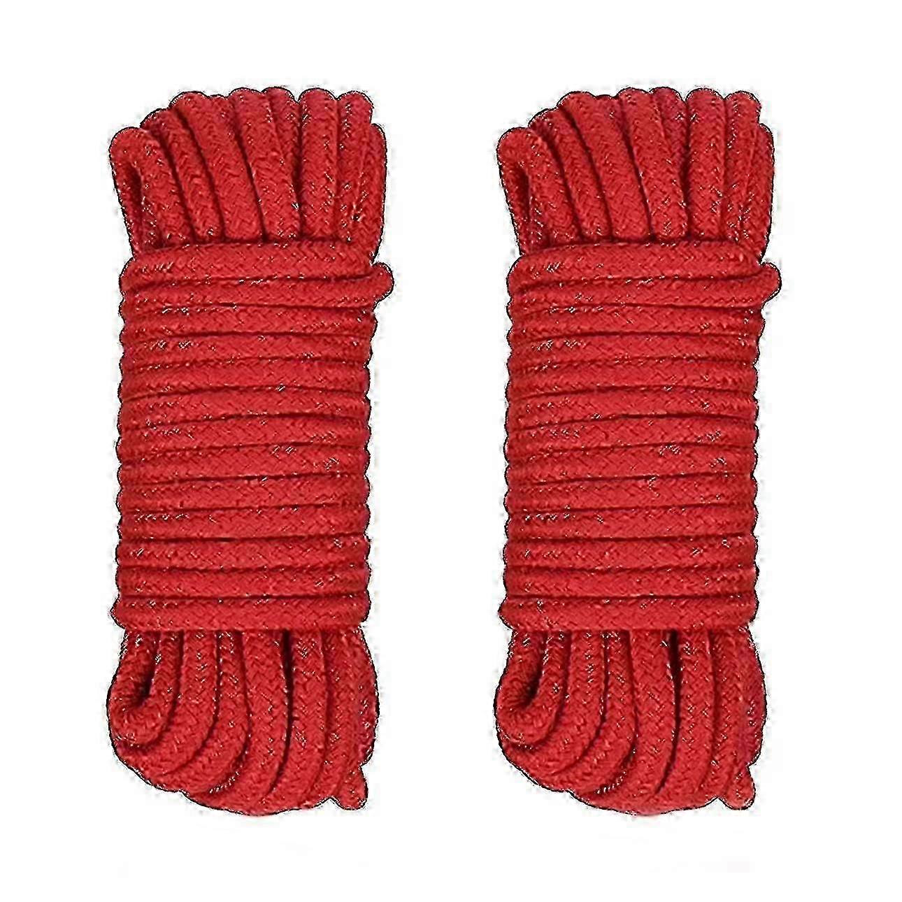 2-pack of 10m soft cotton rope