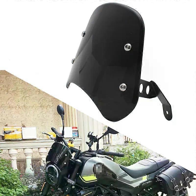 Motorcycle Front Headlight Black ABS Windshield Fairing Windscreen Cover compatible forBenelli Leoncino 250 MAXP