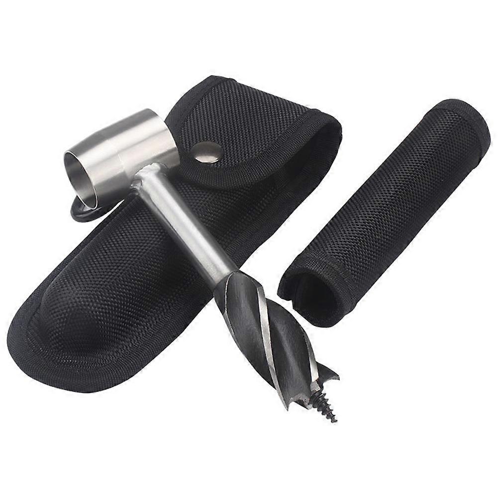 Manual Hand Auger Auger Drill Bits Outdoor Survival Punch Tool Camping Bushcraft Hole Maker Wrench Wood Drill Core Woodworking