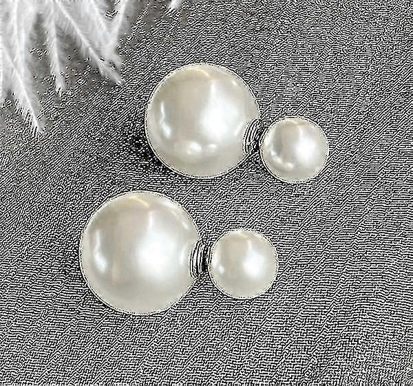 ファッショナブルでエレガントな両面パールイヤリングとフロントとバックパールスタッドピアス - 925スターリングシルバージュエリーf74
