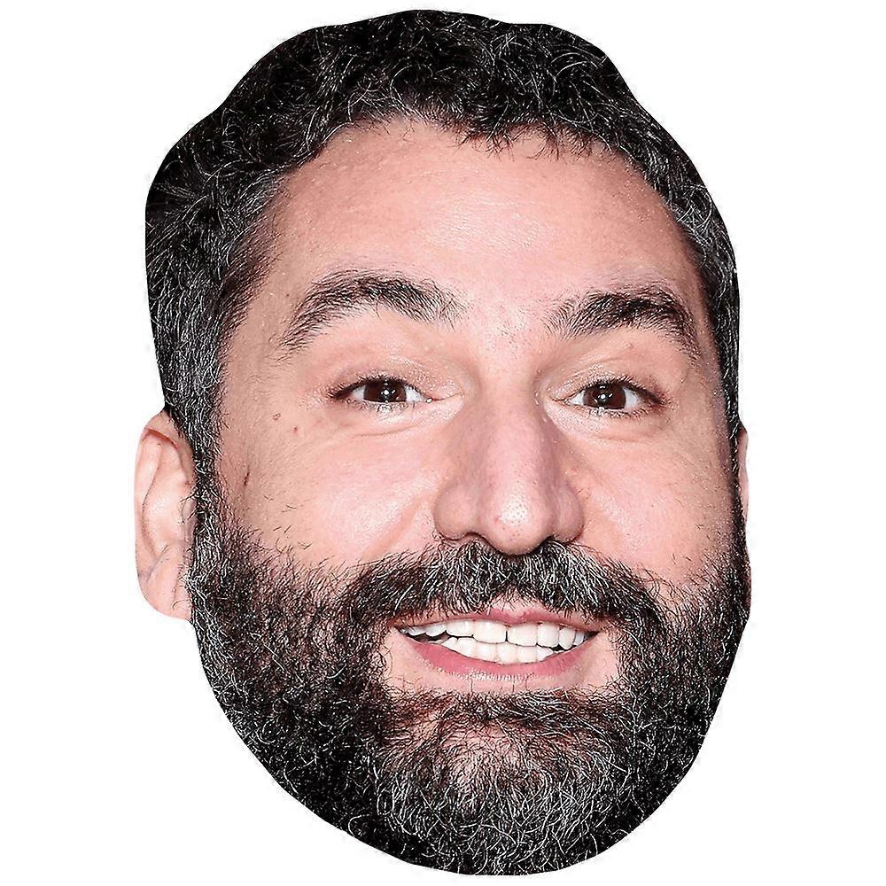 Mouloud Achour (Beard) Celebrity Mask, Flat Card Face