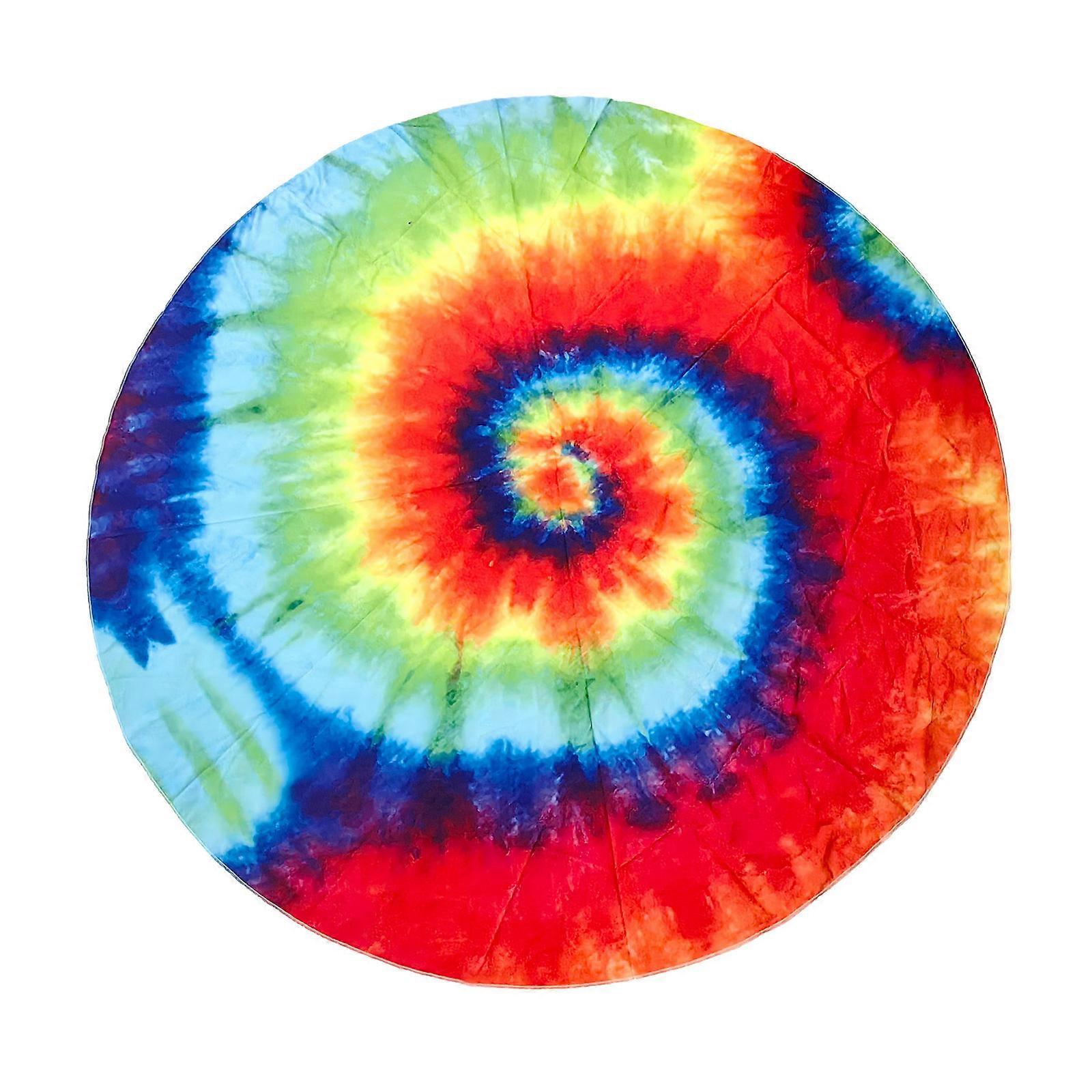 Round Beach Blanket,57.48"×57.48"Picnic-Towel,Circular Beach Blanket Throw Round Tapestry-Meditation-Mat,Throw Blanket  Multi