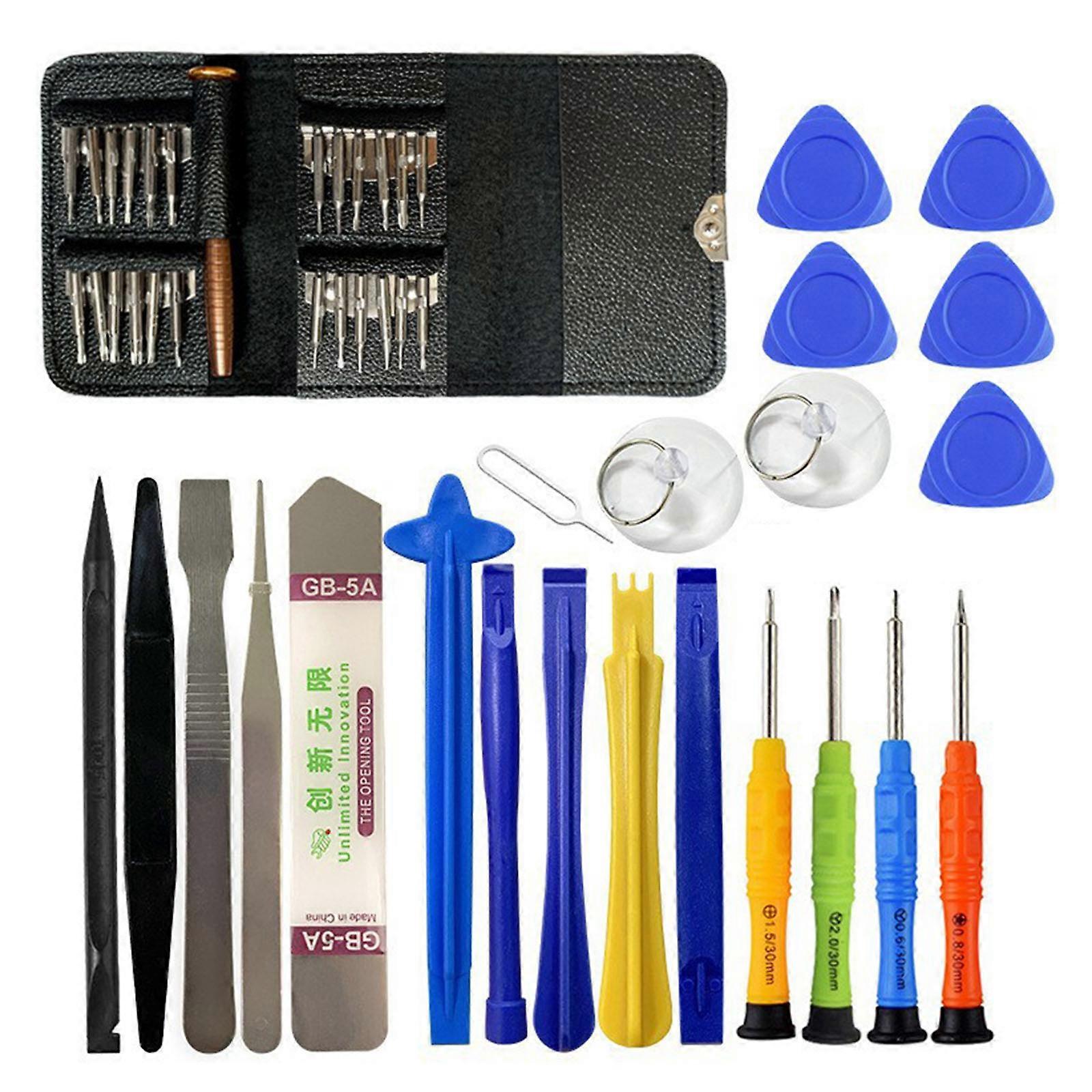 47-in-1 Screwdriver Set for Glasses, Watches, Phones and Game Consoles - CR-V Bits in a Compact Case with Handle