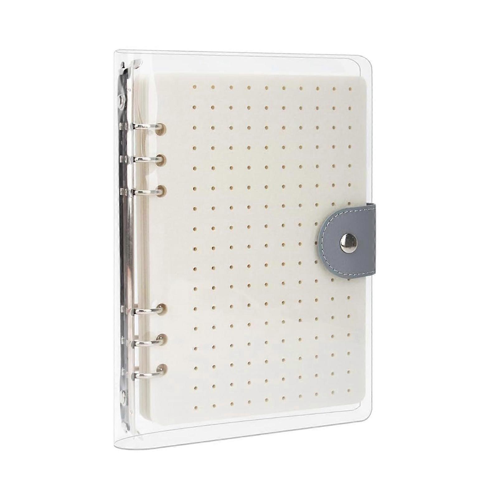 Practical Sturdy Felt Pin Display Books with 6 Pages Portable Brooch Storage Album for Enamel Pins and Earrings White