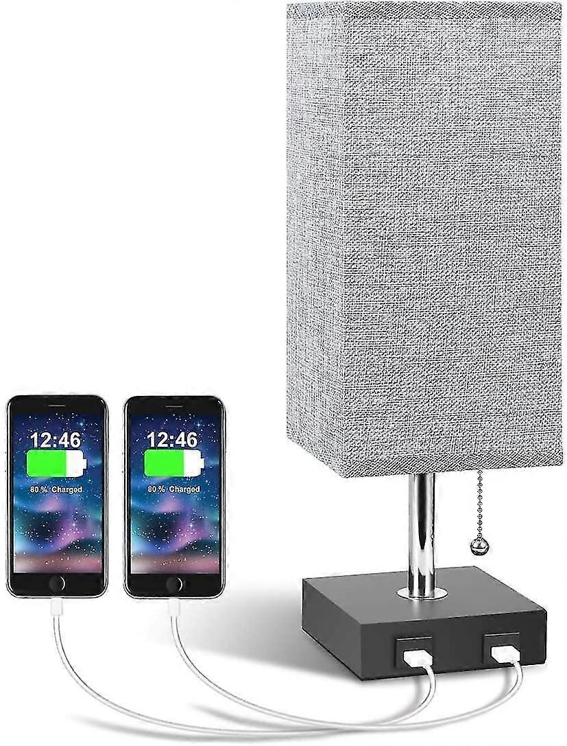 Usb Bedside Table Lamp, Modern Table & Bedside Lamp With 2 Useful Usb Quick