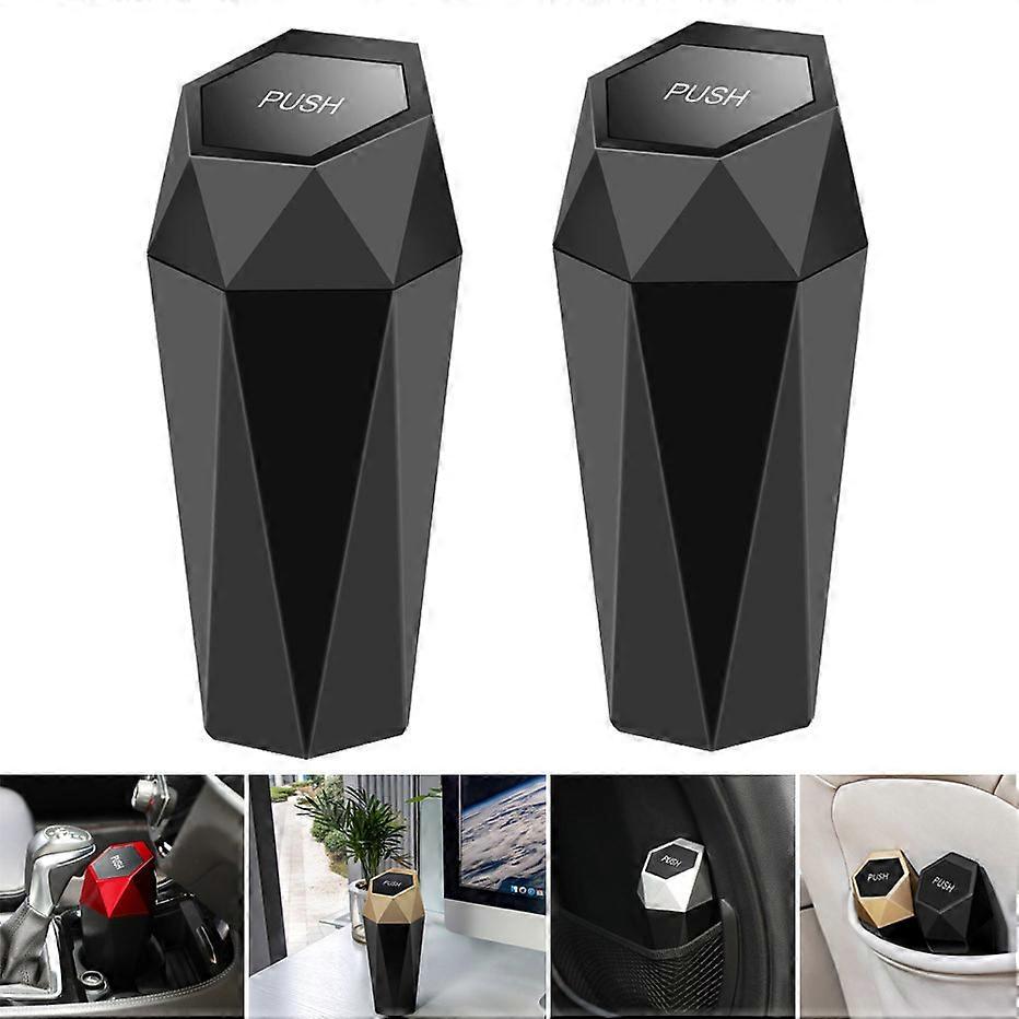 Portable Car Trash Can With Lid , Easy To Clean, For Car, Office Durable