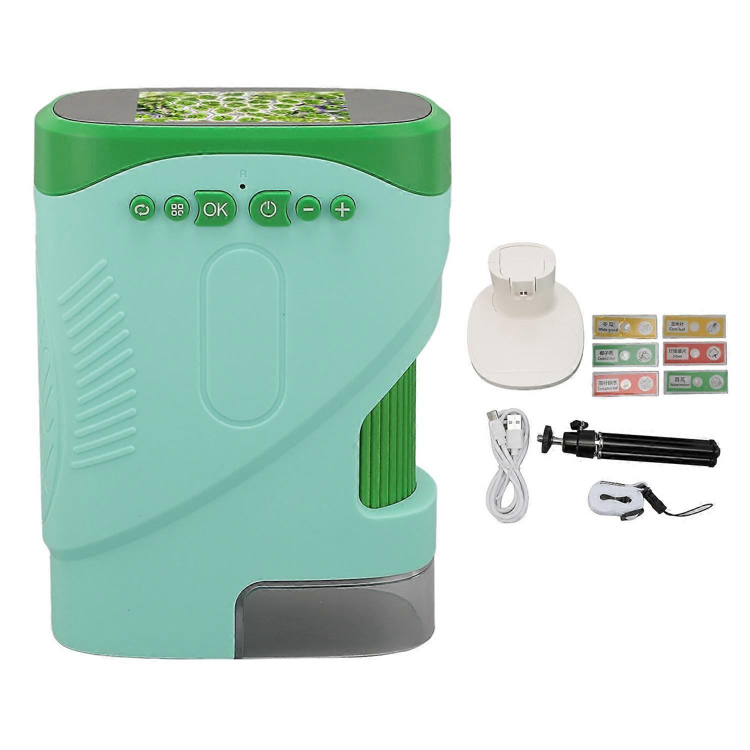 Microscopio digitale portatile per bambini 1080P Zoom 8X Ingrandimento da 100x a 1000x Schermo IPS da 2 pollici Bambini Vi