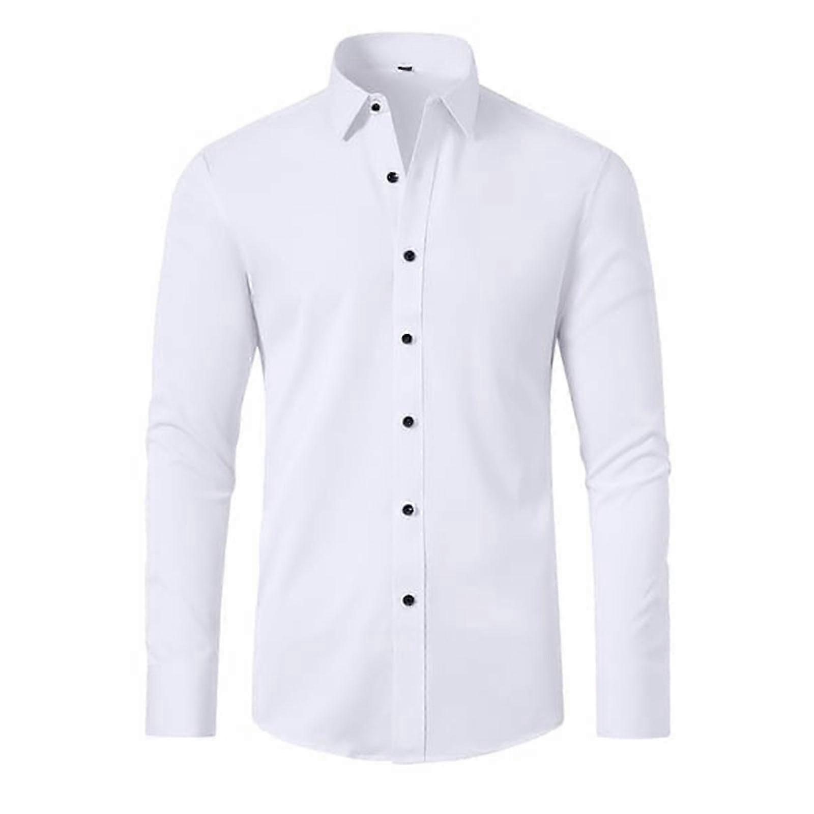 Heren Overhemden Lange Mouwen Overhemden voor Heren Regular Fit Button Down Overhemden Kreukvrije Overhemden