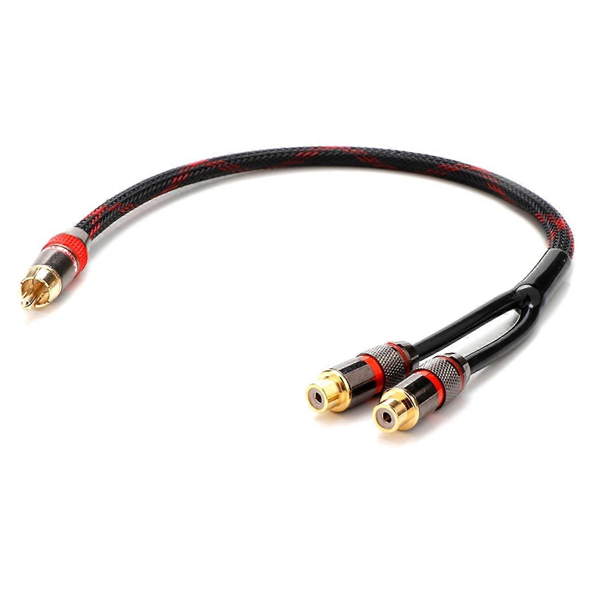 RCA Yスプリッターケーブル、オーディオジャックアダプター、オス-メスコネクタ2個