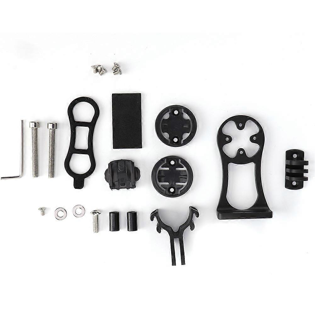 Bike Computer Stem Extension Bracket Aluminium Alloy Extend Base Light Clamp CNC Black