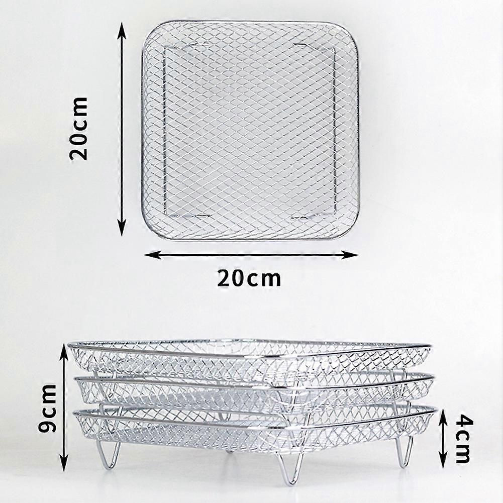 Three-Tier Grilling Rack Stainless Steel Airfryer Tool