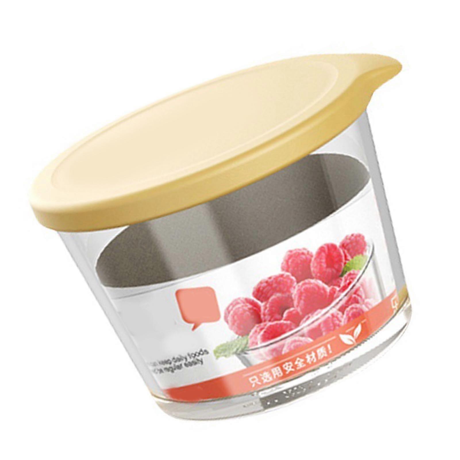 Round Glass Food Storage Container Soup Container Microwave Safe Meal Prep Container Glass Bowl with Lid 