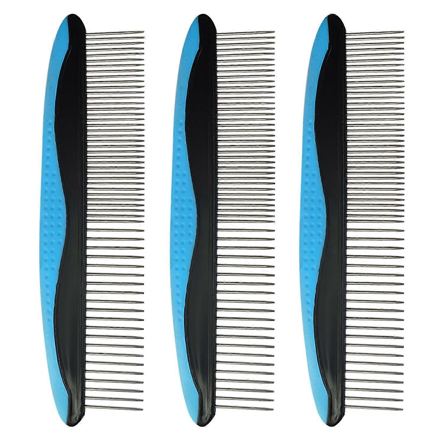 3 Pack Metal Combs for Dogs Grooming and Detangling