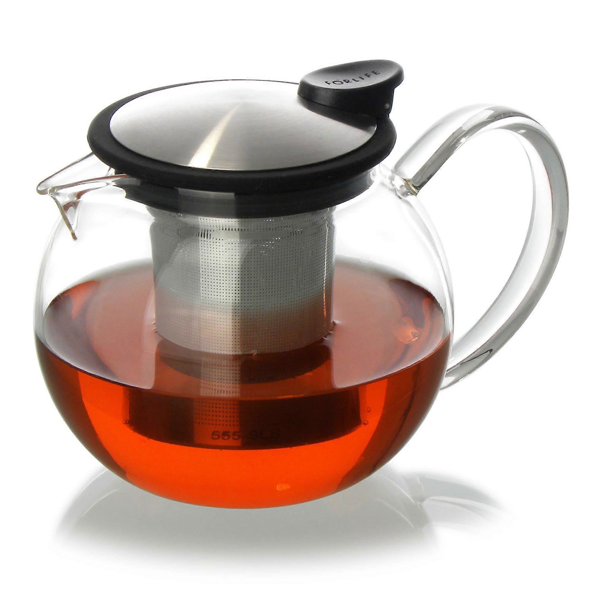 Black Graphite Teapot 25oz/750ml Capacity, Durable Ceramic Design for Perfect Tea Brewing