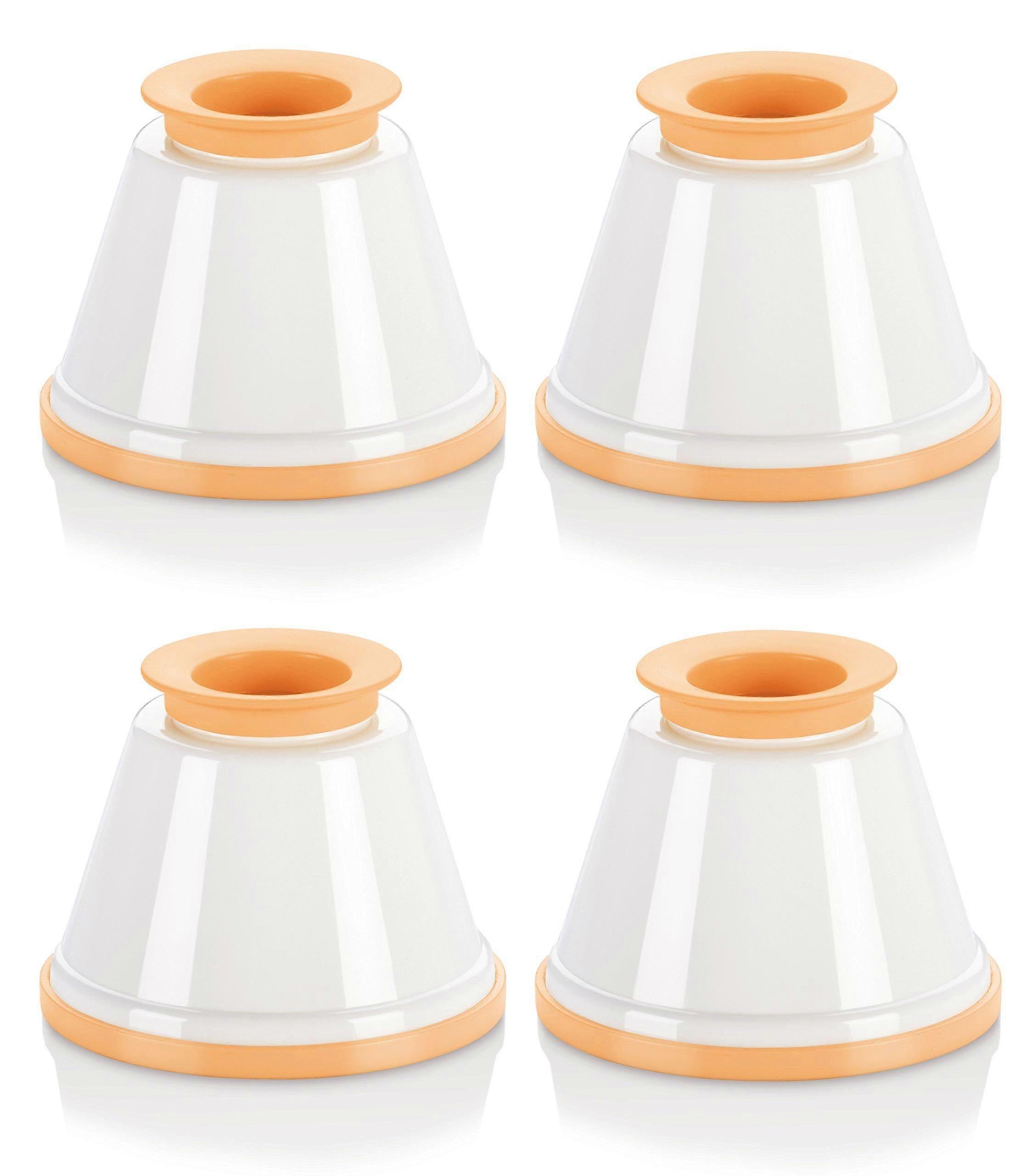 Set of 4 Panna cotta molds with lids