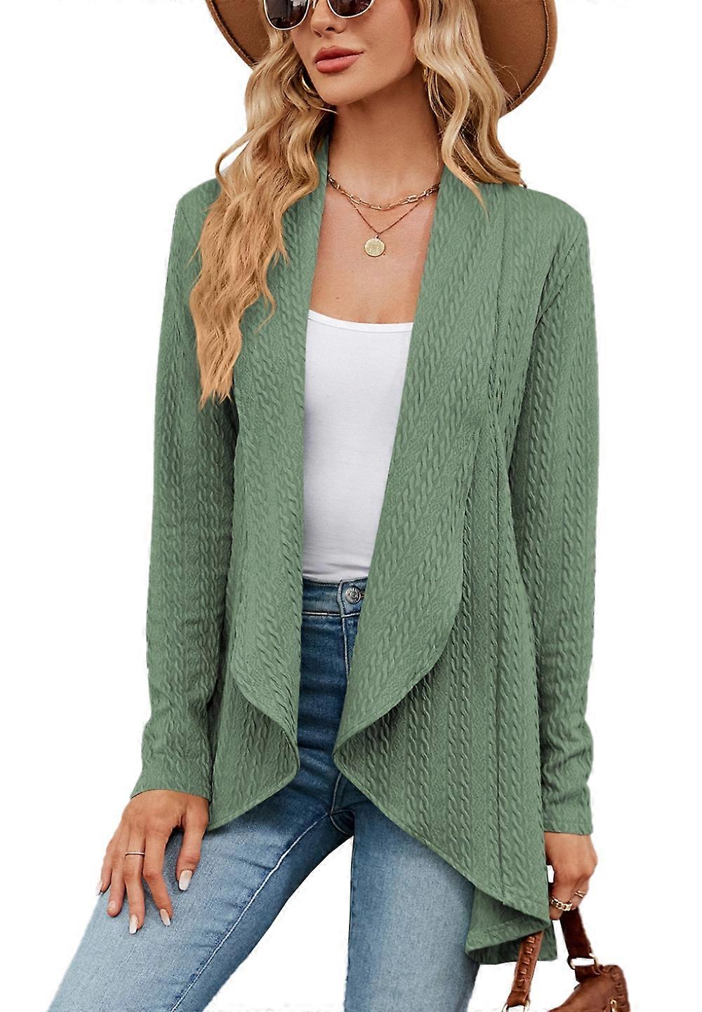 Damen Langarm Strickjacken Lässige Strickjacken Pullover Mantel