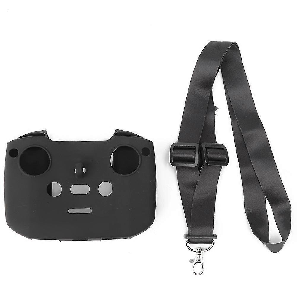 Silicone Sleeve Shell Case Cover with Hanging Strap Fit for MAVIC AIR 2 Remote ControllerBlack