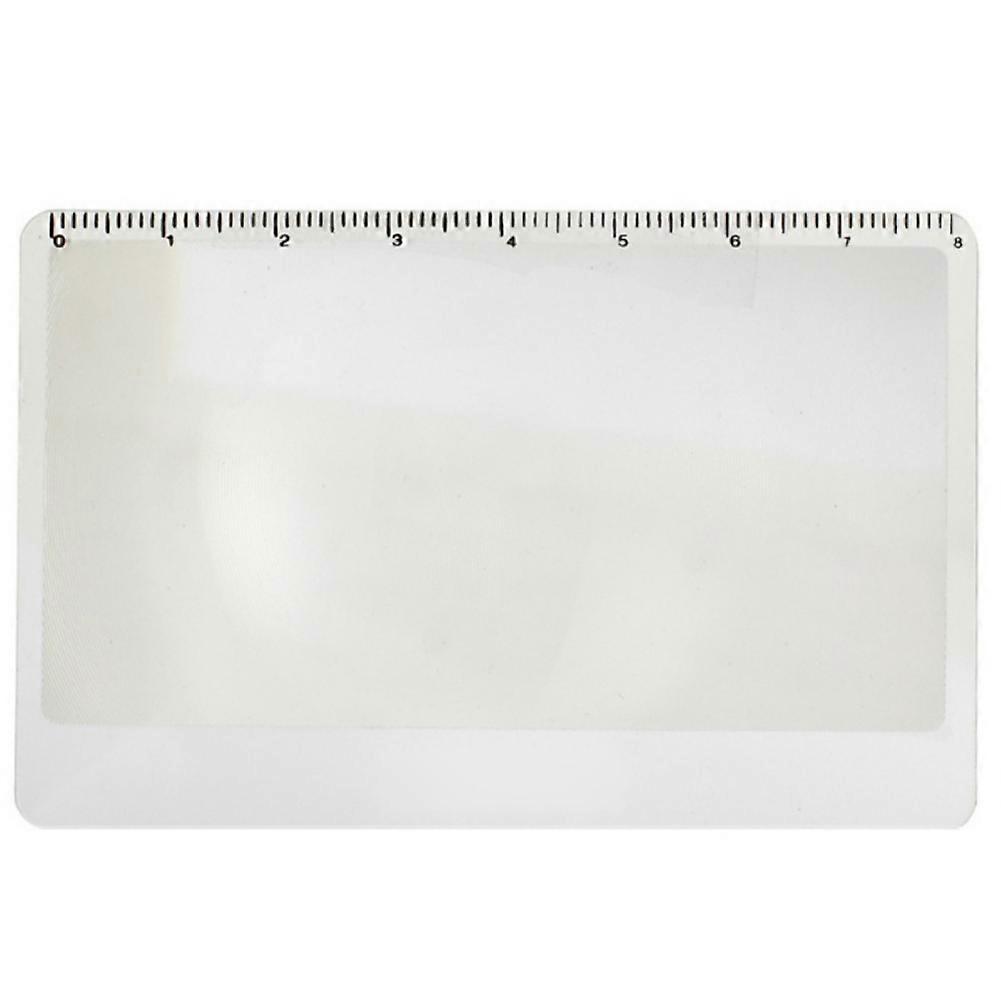 Rectangular Magnifier Magnifying Sheet Card Shape Portable Pocket Solar Igniter Fire Starter Ruler