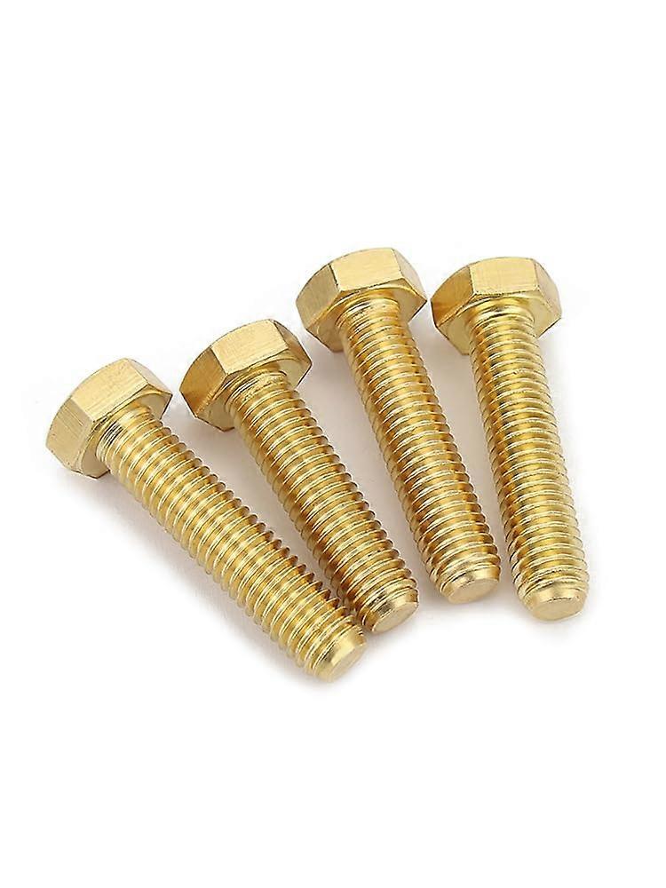 Fine Thread Brass Hexagon Bolts Hex Head Screws M8 M10 M12 (M8 x 1.0 x 12mm,5) M8 x 1.0 x 12mm 5