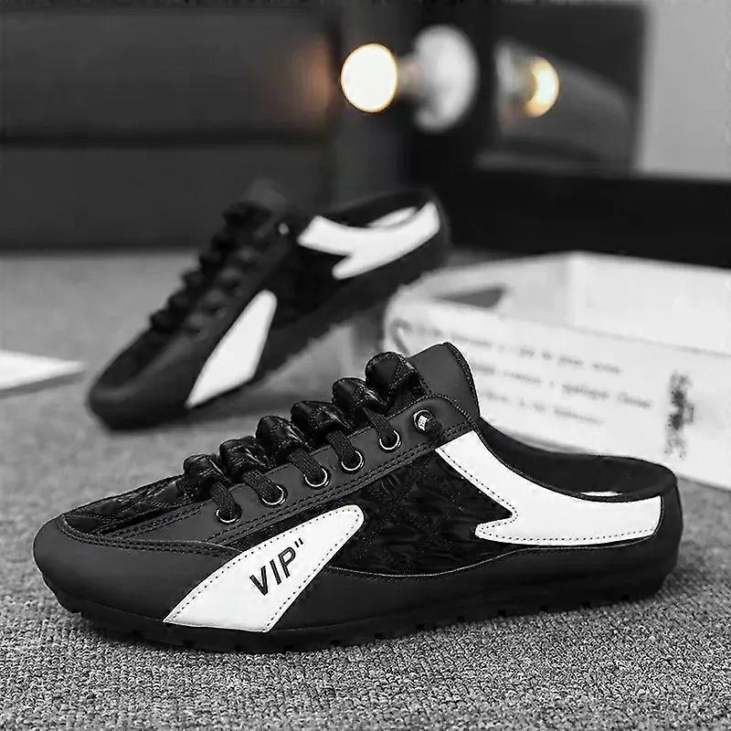Half Slippers for Men Trendy Men's Flat Bottom Casual Shoes Soft Sole Support Shoes Men's Sneakers De Hombre