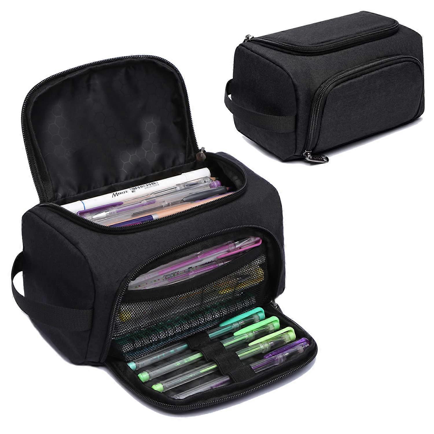 Large Capacity Pen Case Organizer for School, Extra-Large Multi-Functional Pencil Bag with Multiple Compartments, Durable Fabric