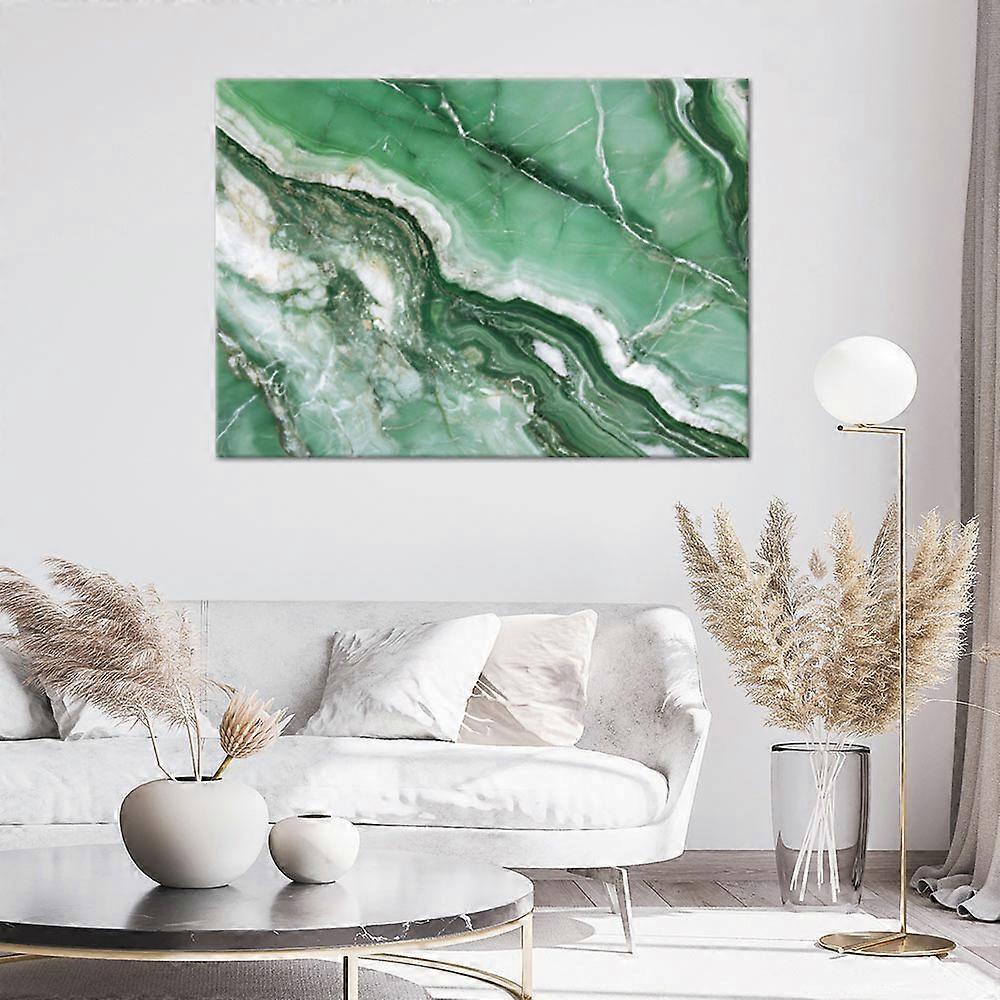 Leinwandbild, grüner Marmor Glamour Style - 120x80