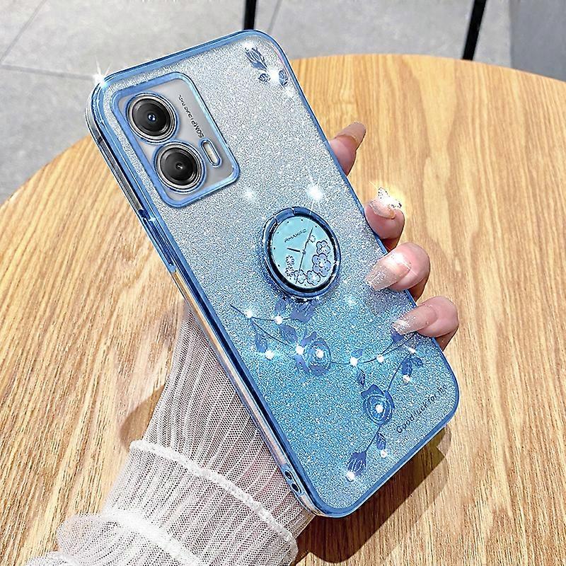 Gradient Glitter Immortal Flower Ring All-inclusive Phone Case