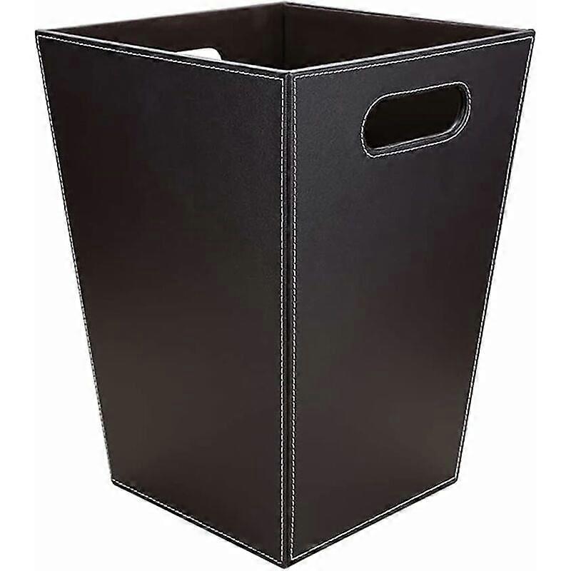 Leather Waste Paper Bin for Office, Kitchen, and Bathroom