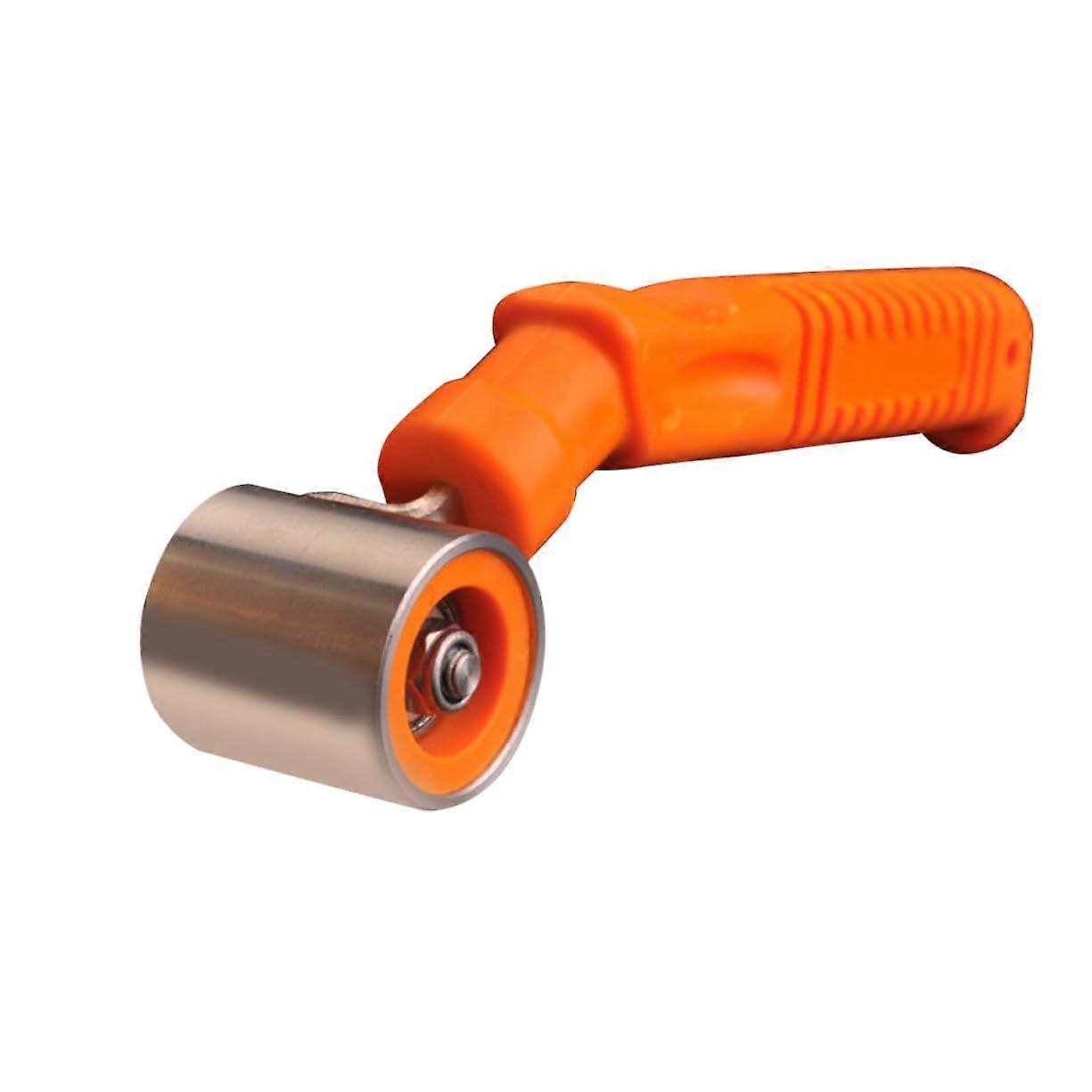 Sticky Roller Seam Roller Tool for Wallpaper DIY, Silver Orange Material, Wall Sticker Application, Home Decor