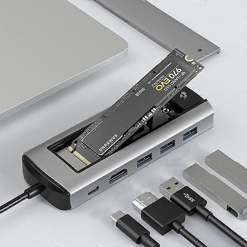 6-in-1 TYP-C/USB-C SSD-Dockingstation 6-in-1