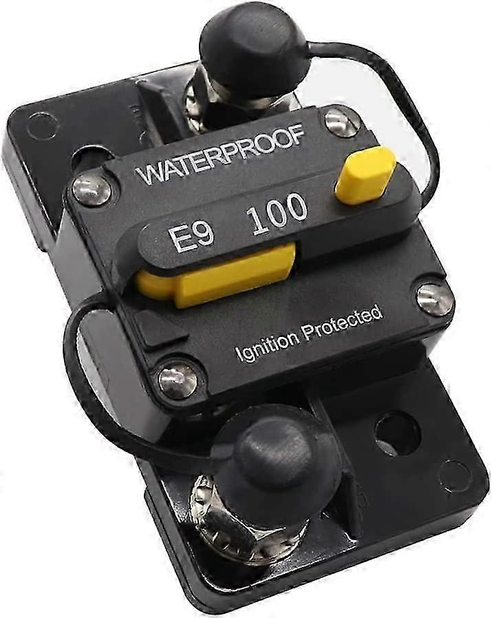 100A Circuit Breaker Dual Battery Manual Reset IP67 Waterproof 48V Fuse