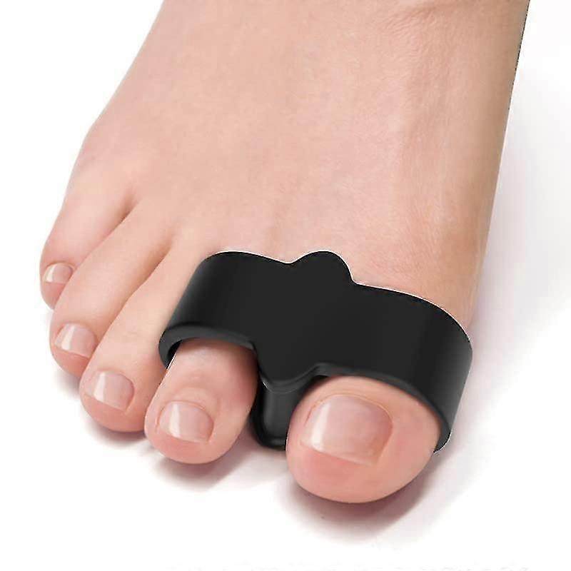 Pack Of 12 Bunion Corrector, Toe Separators With 2 Loops, Big Toe Spacer Suitable For Bunion And Overlapping Toe (black)