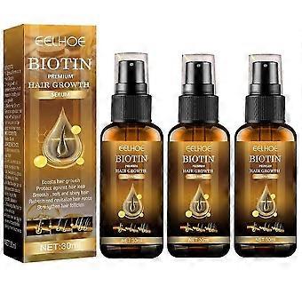 1-3X Biotine Cheveux Croissance Rapide Sérum Spray Anti Chute De Cheveux Prévenir Les Huiles Essentielles Traitement Anti-dessèchement De La Calvitie Soins Capillaires 30ml