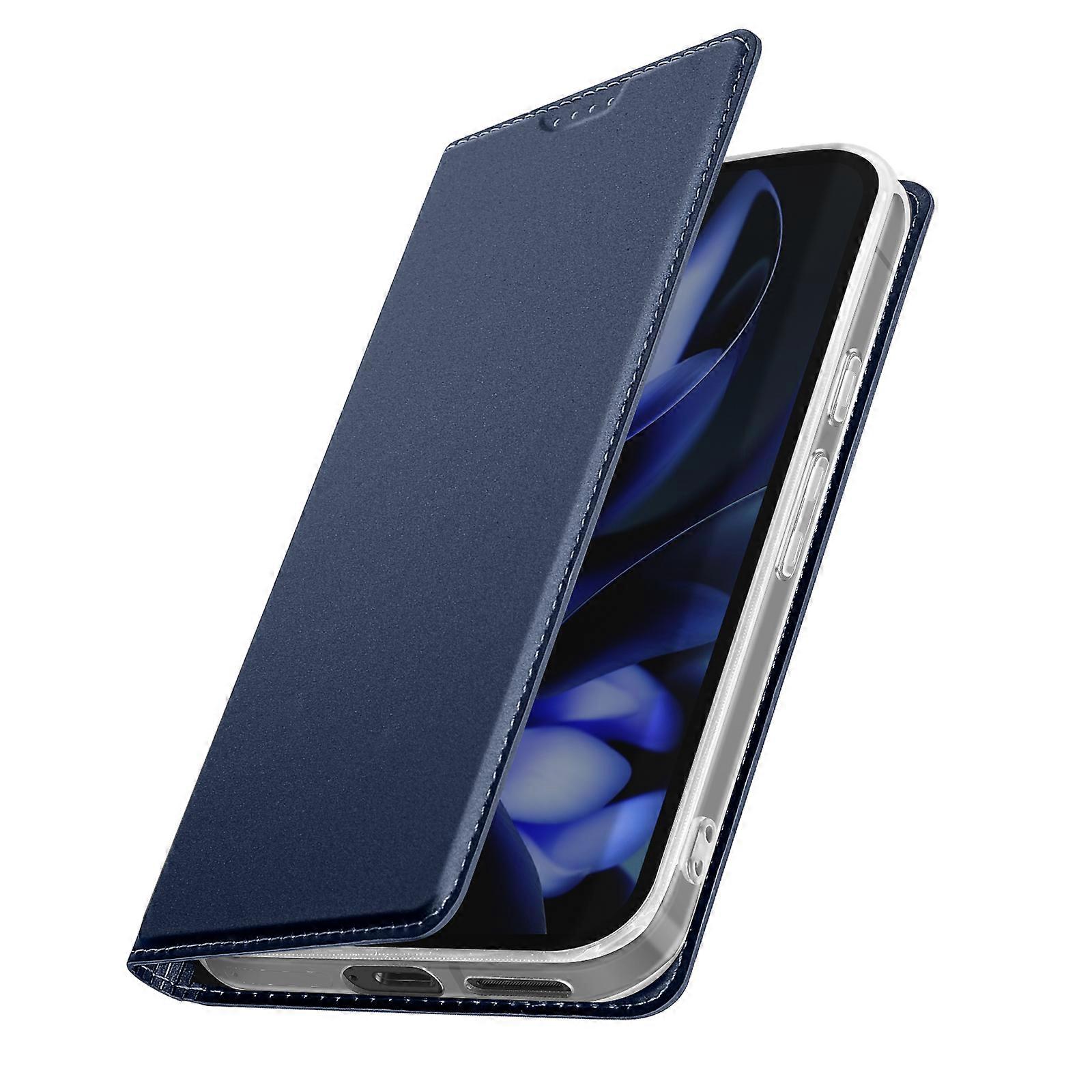 Case for Google Pixel 9a Satin Effect Video Card Holder, Dark Blue