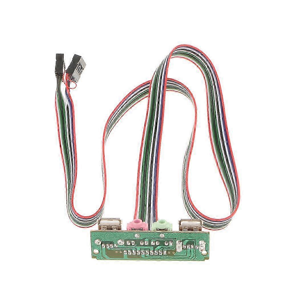 DIY Replacement Computer PC Case Front Wiring Cable USB 2.0 Audio-size:6.8CM