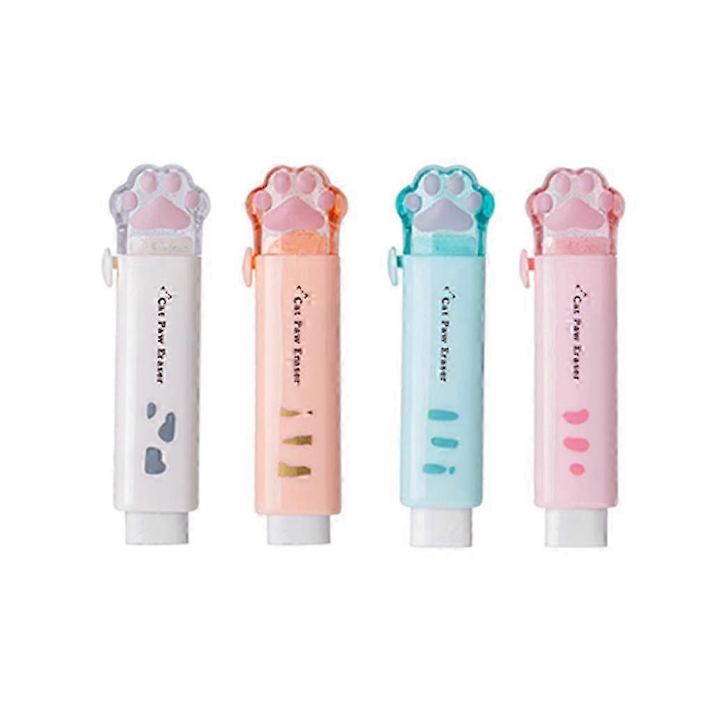 Kids Rubber Erasers, Bulk Erasers for Art, School, and Office Use, Classroom Set of 4