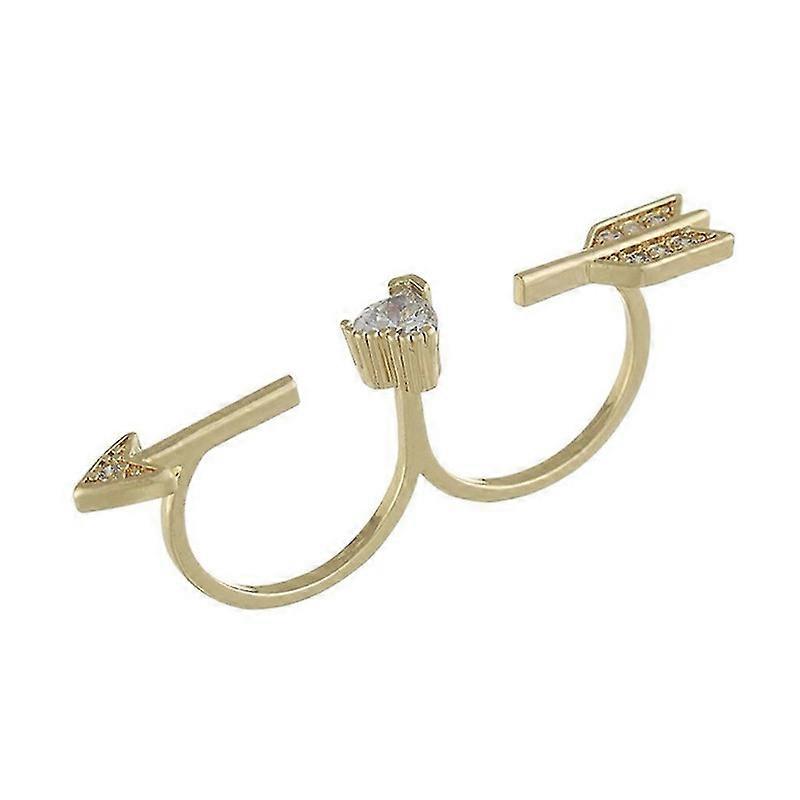 Cupid-Arrow Finger Ring Boho Retro  Joint Rings Adjustable Double Open Ring
