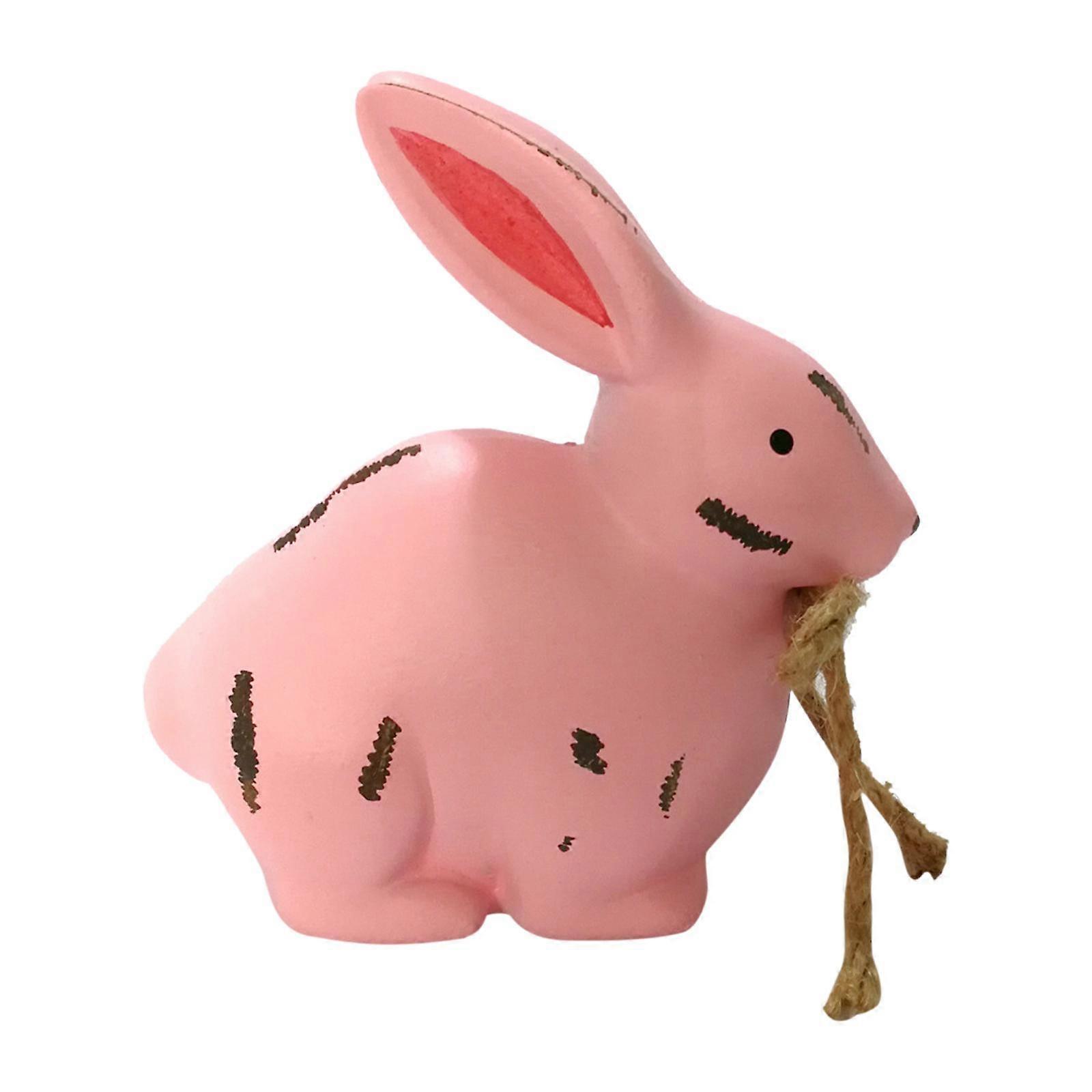 Rustic Easter Bunny Figurines Table Centerpiece 5inch Rabbit Bunnies Decorations