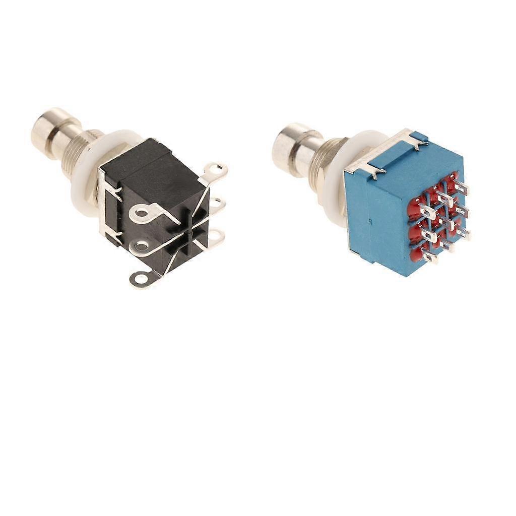 2 Pieces Guitar Effects Switch True with Elastic Material 9-pin + 6-Pin