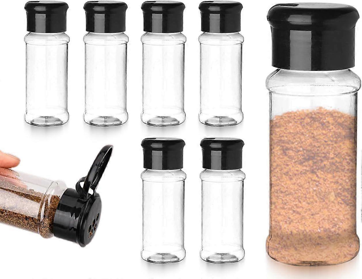 Pack Plastic Spice Jars, Empty Spice Jars, Clear Spice Container, Spice Container, Small Spice Box, Storage Jar, Storage Jars with Lid (100ml)
