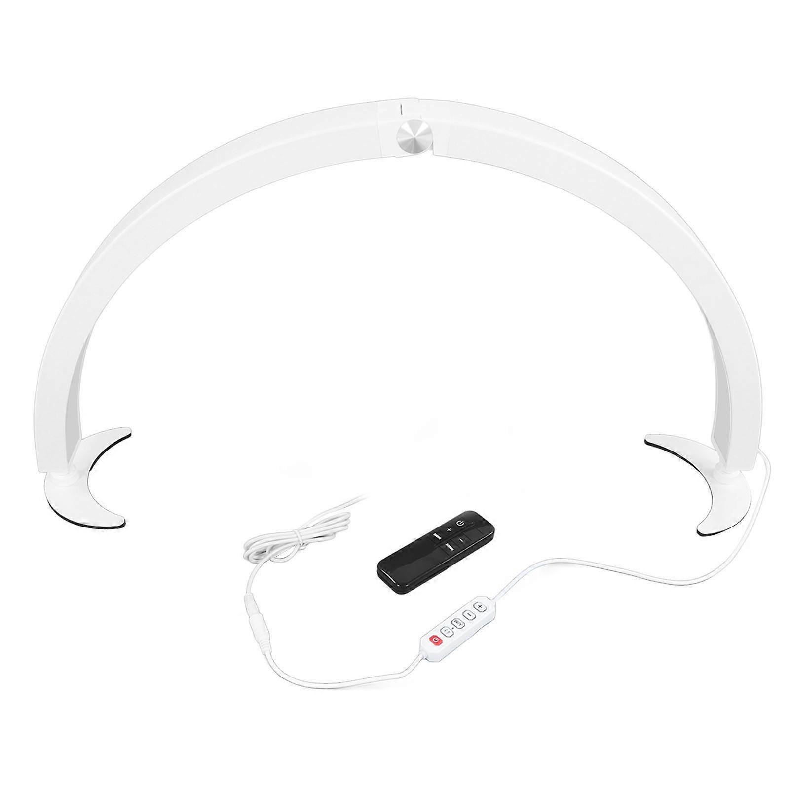 LED Light 40W 28in 10 Brightness 7 Color Adjustment Dimmable Half Moon Nail Desk Lamp with Remote 2000LM 3200K‑5600K White