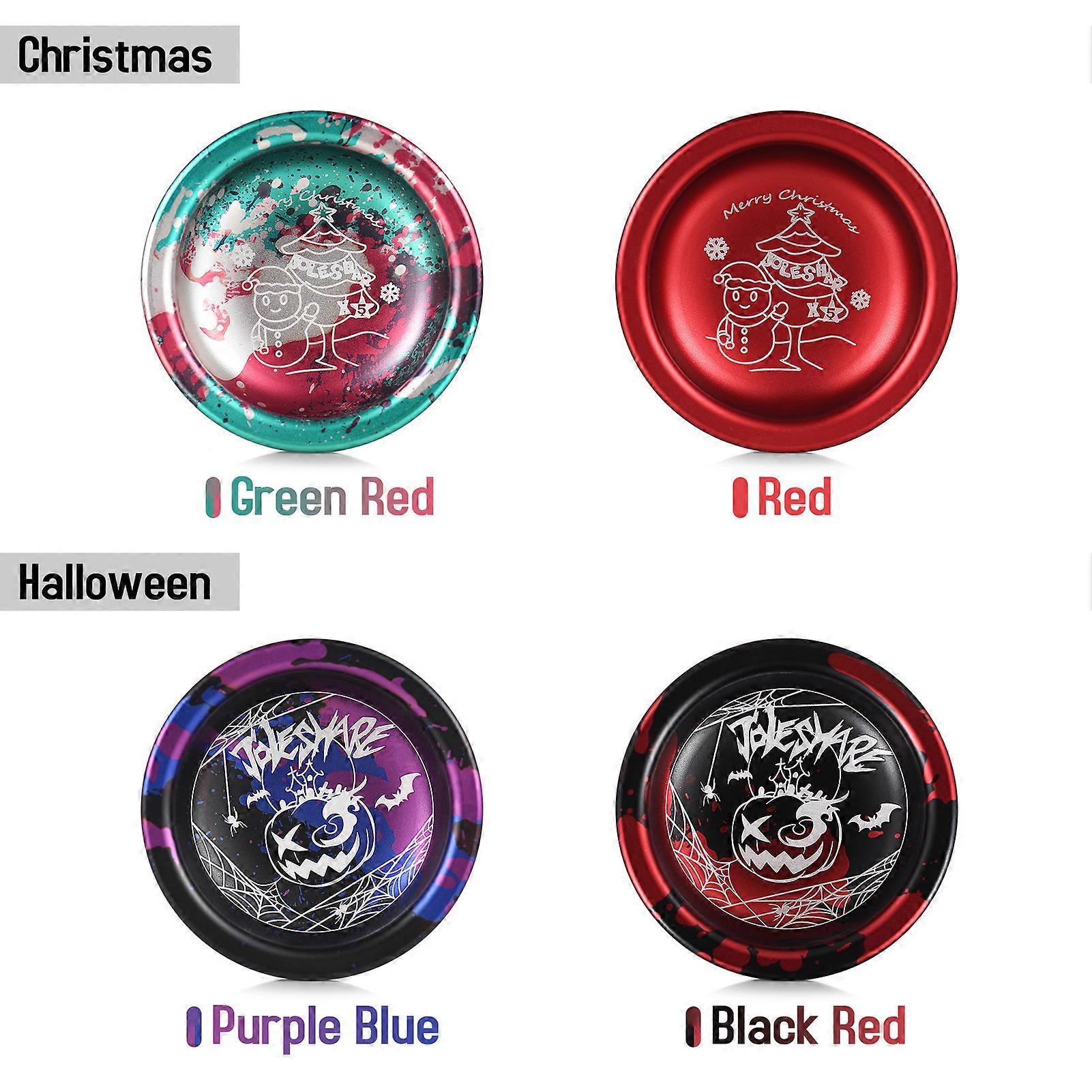 Christmas Professional Yoyoball Competitive Aluminum Yoyo Ball Yoyoball Gift with Strings and Glove