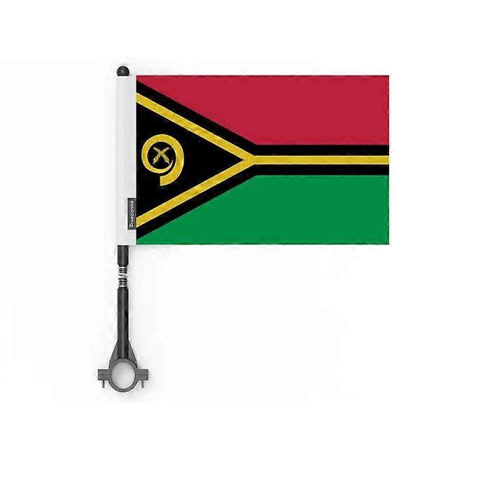Bicycle Flag Vanuatu in Polyester – 14 x 21 cm – Cycling Flag – 10 pieces