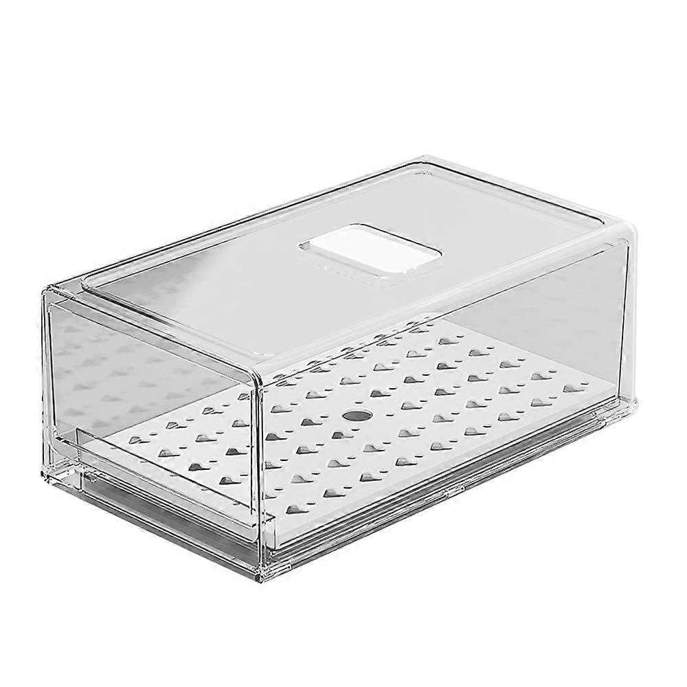 Drawer Refrigerator Storage Box Fruit Transparent Organizer Bins D